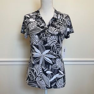 Weekends By Chico’s Button Up Polo Short Sleeve